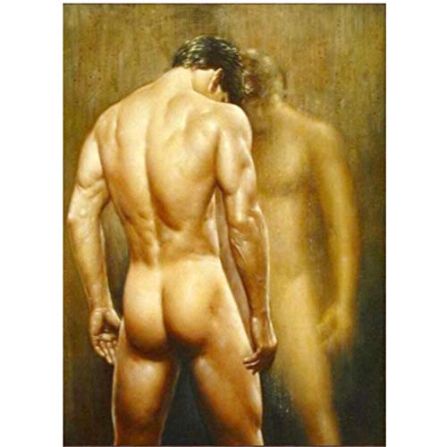 QYQY Full DIY Diamond Painting Homosexuell nackte männliche Porträt 5D Diamant Stickerei Kreuzstich Mosaik Strass Home Dekoration(19.7x27.6inch) von QYQY