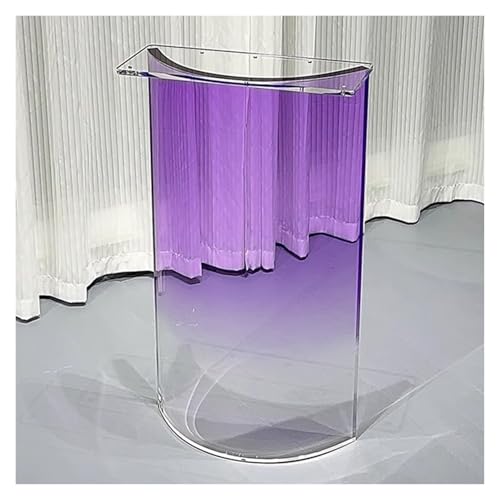 QYZUJIKL Acryl-Tischbeine, Transparente Möbelbeine, Schwimmende Ersatz-Tischfüße (1 Stück), DIY-Dekor-Tischfuß Für Esszimmer Und Büro-Purple-50x71 cm von QYZUJIKL
