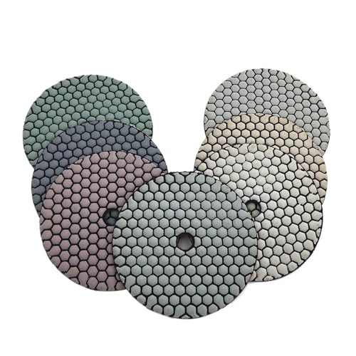 10 Teile/satz 5 Zoll Trockenen Polieren Pad 125mm Harz Diamant Schleifen Disk Marmor Granit Polieren Werkzeug Schleif(200) von QZCPXPPHT
