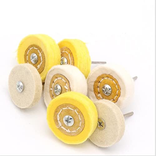1 Stück T-Formgriff-Polierrad-Schleifkopf-Tuch-Radwoll-Rad-Metall-Schmuck-Jade-Schnitzerei for Poliermaschine(Wool wheel) von QZCX