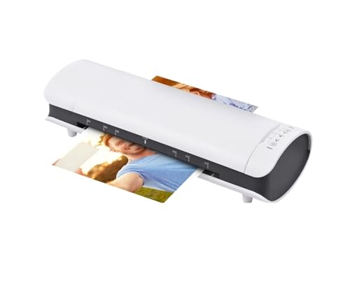 Laminiergerät, SL988 Desktop A4 Laminiergerät Set Heiß- und Kaltlaminierung 2 Rollensystem mit Papierschneider Allrounder Locher Laminiergerät, SL988 Desktop A4 Laminiergerät Set Heiß- und Kaltlaminierung 2 Rollensystem mit Papierschneider Allrounder Locher von QZCX