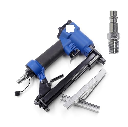 Nagler, 21ga 1000 Pneumatic Air Stapler - Fine Stapler Gun For Furniture Nailer Woodworking - Compressed Air Tool With Pieces Of Nails(GP male) von QZCX