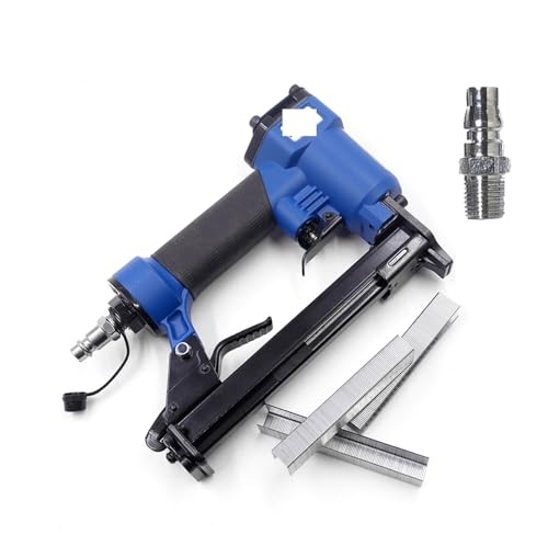 Nagler, 21ga 1000 Pneumatic Air Stapler - Fine Stapler Gun For Furniture Nailer Woodworking - Compressed Air Tool With Pieces Of Nails(JP male) von QZCX
