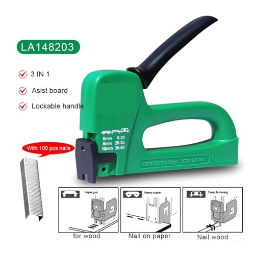 Nagler, 5 In 1 Heavy Duty Stapler For DIY Home Decoration Furniture Stapler Rivet Tool Manual Nail Gun With Staples Nailer(LA148203) von QZCX