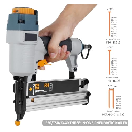 Nagler, Air Nailer Carpenter Pneumatic Nail Tool T50 F50 440k 16ga/18ga Air Brads Nailer Nail Depth Adjustment Ergonomic And Lightweight Nagler, Air Nailer Carpenter Pneumatic Nail Tool T50 F50 440k 16ga/18ga Air Brads Nailer Nail Depth Adjustment Ergonomic And Lightweight von QZCX