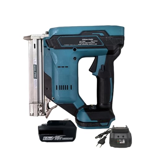 Nagler, Cordless Rechargeable Nail 18v Lithium Battery Wood Working Decoration Electric Nailer Lithium Electric Nail Gun(Full set) von QZCX
