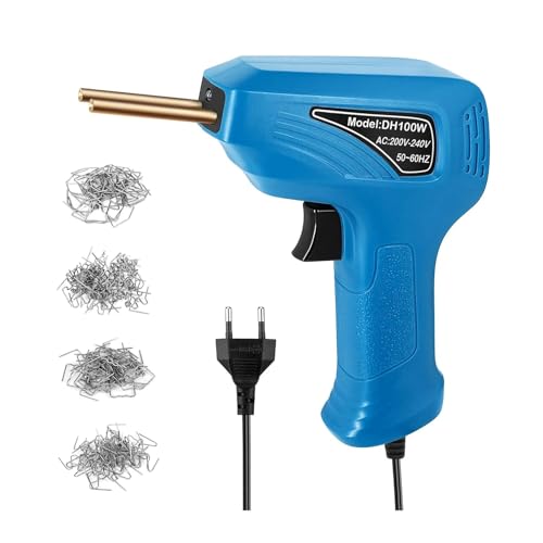 Nagler, DH100W Kunststoff-Schweißpistole der zweiten Generation, die Nägel pflanzt, Rissschweißen, thermisches Schneiden, Schweißen, schnelles Erhitzen, blau, schwarz, 1 Stück(Blue) von QZCX