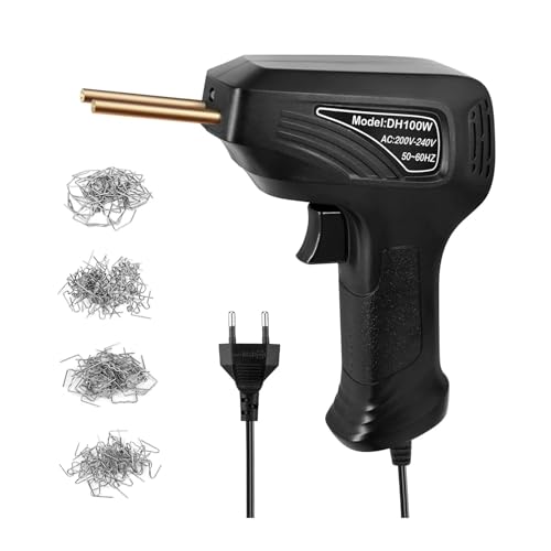 Nagler, DH100W Kunststoff-Schweißpistole der zweiten Generation, die Nägel pflanzt, Rissschweißen, thermisches Schneiden, Schweißen, schnelles Erhitzen, blau, schwarz, 1 Stück(Noir) von QZCX