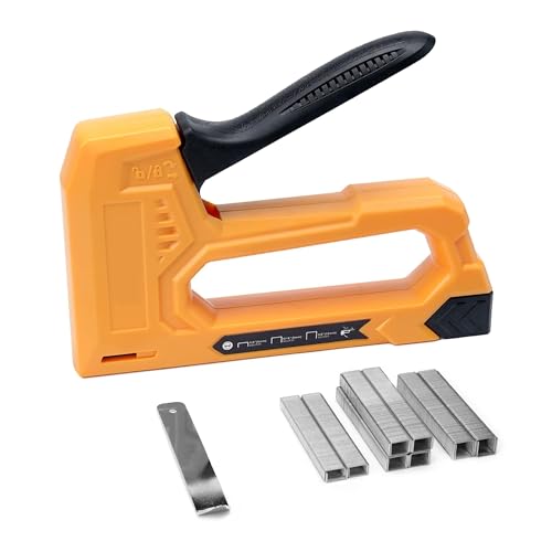 Nagler, Leichte Heftpistole for die Holzbearbeitung, manuelles Nagelpistolen-Set mit 1600 Heftklammern 1/4'', 5/16'', 3/8'' und einem Heftklammerentferner Nagler, Leichte Heftpistole for die Holzbearbeitung, manuelles Nagelpistolen-Set mit 1600 Heftklammern 1/4'', 5/16'', 3/8'' und einem Heftklammerentferner von QZCX