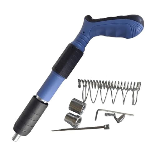 Nagler, Manual Mini Nail Gun Wall Attachment Steel Nail Gun Metal Machining Rivet Gun Tools Adjustable Wall Attachment High Pressure Nail Gun(Blue A Set) von QZCX