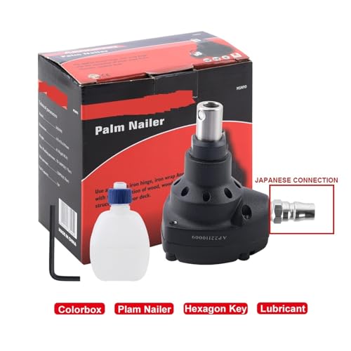 Nagler, Mini Palm Nailer Pneumatic Beam Hanger Nail Gun Metal Connector Nailer Pneumatic Nail Hammer(Japanese Connector) von QZCX