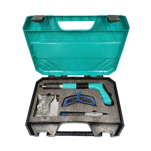 Nagler, Nagelpistole Bauhefter Home Fit Up Metallplattennagler Wandbefestigungswerkzeug Nagelmaschine Wandnägel Schießmaschine(Blue) von QZCX