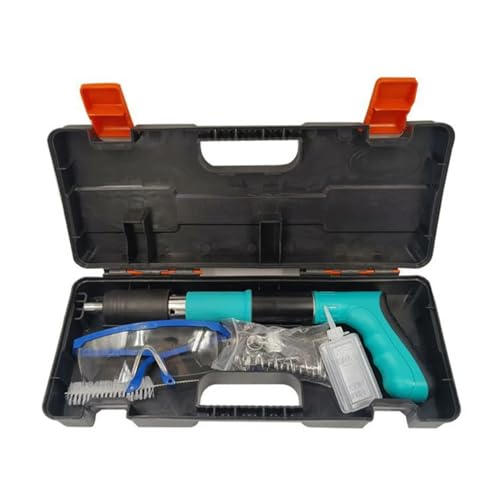 Nagler, Nagelpistole Bauhefter Home Fit Up Metallplattennagler Wandbefestigungswerkzeug Nagelmaschine Wandnägel Schießmaschine(Noir) von QZCX