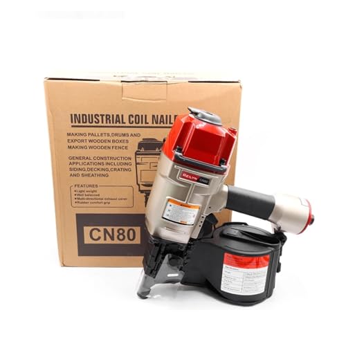 Nagler, Paletten-Coil-Nagler CN80 Pneumatische Nagelpistole 80-mm-Luftnagler for die Herstellung von Zäunen, Rahmen, Dächern und Nagelpistolen Nagler, Paletten-Coil-Nagler CN80 Pneumatische Nagelpistole 80-mm-Luftnagler for die Herstellung von Zäunen, Rahmen, Dächern und Nagelpistolen von QZCX