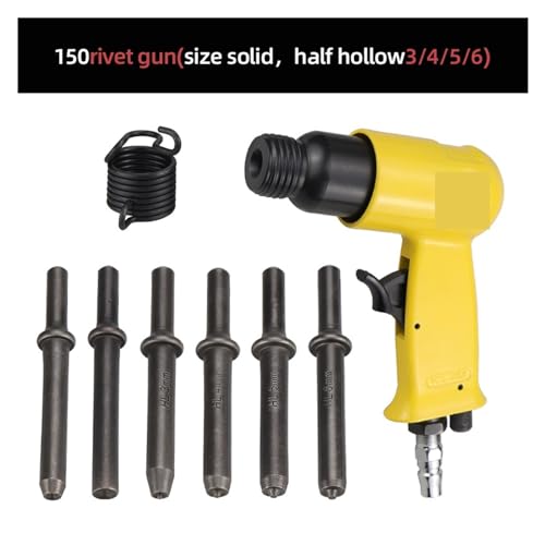 Nagler, Pneumatic Air Rivet Hammer Professional Hand Held Half Tube Rivets/fixed Rivets Round Head Nails Riveter M3 M4 M5 M6(6pcs full set) von QZCX
