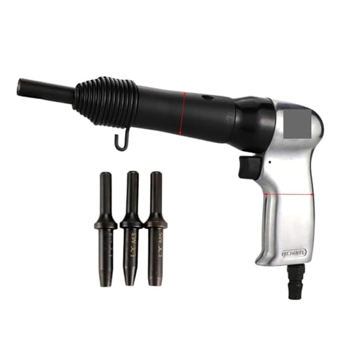 Nagler, Pneumatic Rivet Gun Air Hammer Metal Handle Nailing Machine Fixed Semi-Hollow Rivet Heads Professional Tool(250s n 4 solid rods) von QZCX
