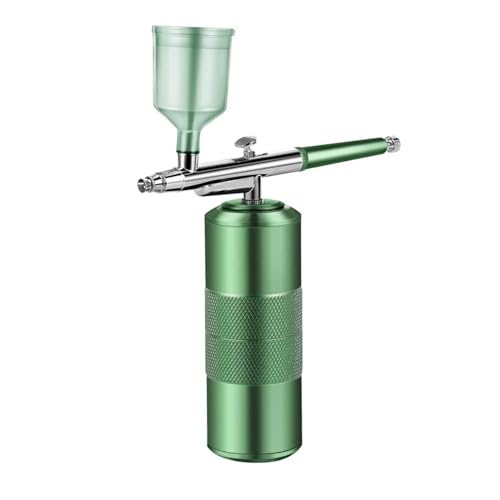 Nagler, Sauerstoff Injektor Nebel Nebel Sprayer Luft Kompressor Kit for Nagel Tattoo Kunst Schönheit Dekoration Farbe Spray Gun Werkzeug(Green) von QZCX