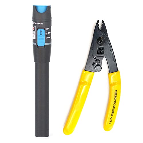 Netzwerktester, 30mw rot Lichtstift optischer Faserprüfstift CFS-3 Drei-Wege-Zangen-Zangen-Glasfaser-Stripper Cold Connection Tool Kit Netzwerktester, 30mw rot Lichtstift optischer Faserprüfstift CFS-3 Drei-Wege-Zangen-Zangen-Glasfaser-Stripper Cold Connection Tool Kit von QZCX