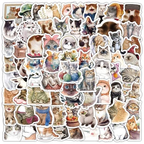 QZKJQDD 100 Stück Katzen Sticker Aufkleber, Scrapbook Stickers, Sticker Scrapbook, Sticker Fotoalbum, Scrapbook Zubehör, Perfekt für Laptops, Handyhüllen, Koffer, Scrapbooking-Aufkleber QZKJQDD 100 Stück Katzen Sticker Aufkleber, Scrapbook Stickers, Sticker Scrapbook, Sticker Fotoalbum, Scrapbook Zubehör, Perfekt für Laptops, Handyhüllen, Koffer, Scrapbooking-Aufkleber von QZKJQDD