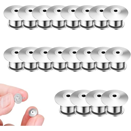 QZKJQDD 20 Stück Pin Sicherheitsverschluss, Metall Pin Verschluss Verschlussstifte Pin Basteln zur Befestigung Verschluss Lock Brosche Pins von Verschlüssen, Basteln, Haken, DIY, Kunsthandwerk von QZKJQDD