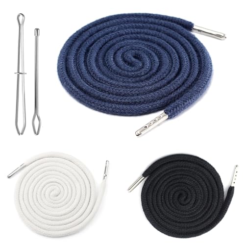 QZKJQDD 4 Stück Kordel für Jogginghose, Kordel für Hoodie-130 cm, Band für Hoodie, Kordelband für Hosen, Metallkopf Kordelzug Jogginghose, Kordelband für Hosen, mit 2 Stück Durchziehnadel QZKJQDD 4 Stück Kordel für Jogginghose, Kordel für Hoodie-130 cm, Band für Hoodie, Kordelband für Hosen, Metallkopf Kordelzug Jogginghose, Kordelband für Hosen, mit 2 Stück Durchziehnadel von QZKJQDD
