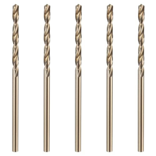 QZKJQDD 5 Stück 1 mm Bohrer, HSS, Kobalt-Bohrer, gerader Schaft, M33 Kobalt, 5 % Hochgeschwindigkeitsstahl, 135 °, Gold-Finish für Edelstahl, Hartmetall, 5 Stück QZKJQDD 5 Stück 1 mm Bohrer, HSS, Kobalt-Bohrer, gerader Schaft, M33 Kobalt, 5 % Hochgeschwindigkeitsstahl, 135 °, Gold-Finish für Edelstahl, Hartmetall, 5 Stück von QZKJQDD