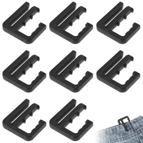 QZKJQDD 8 Stück Verstellbare Nagelfreie Taillenschnallen, Hosen Expander Button, Nähfreiknopf Button Pins Abnehmbarer Jeansknopf Hosen Clips, Einstellbar Hosenbund Enger Machen (Schwarz) QZKJQDD 8 Stück Verstellbare Nagelfreie Taillenschnallen, Hosen Expander Button, Nähfreiknopf Button Pins Abnehmbarer Jeansknopf Hosen Clips, Einstellbar Hosenbund Enger Machen (Schwarz) von QZKJQDD