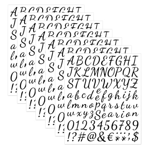 QZKJQDD Blatt Buchstaben Zahlen Aufkleber Set, 588 Stück 7 Blätter Selbstklebendes Vinyl Buchstaben Zahlen Kit, Buchstaben Aufkleber, Schwarz Klebebuchstaben Aufkleber, für DIY Scrapbook Grußkarte QZKJQDD Blatt Buchstaben Zahlen Aufkleber Set, 588 Stück 7 Blätter Selbstklebendes Vinyl Buchstaben Zahlen Kit, Buchstaben Aufkleber, Schwarz Klebebuchstaben Aufkleber, für DIY Scrapbook Grußkarte von QZKJQDD