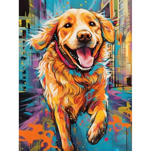 QZKJQDD Diamond Painting, 5D Hund Hund Diamont Painting, Golden Retriever-Edelstein-Kunsthandwerk, ein tolles Geschenk für die Wanddekoration zu Hause,35 x 25cm QZKJQDD Diamond Painting, 5D Hund Hund Diamont Painting, Golden Retriever-Edelstein-Kunsthandwerk, ein tolles Geschenk für die Wanddekoration zu Hause,35 x 25cm von QZKJQDD
