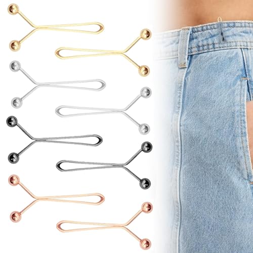 QZKJQDD Hosen Taillenspanner, 8 Stück Taillenschnallen Clips, Hosen Taillenspanner, Kein Nähen Jean Knopfnadeln Knöpfe, Pearl Jean Knopfnadeln, DIY Kleidungstransformation (4 Farben) QZKJQDD Hosen Taillenspanner, 8 Stück Taillenschnallen Clips, Hosen Taillenspanner, Kein Nähen Jean Knopfnadeln Knöpfe, Pearl Jean Knopfnadeln, DIY Kleidungstransformation (4 Farben) von QZKJQDD