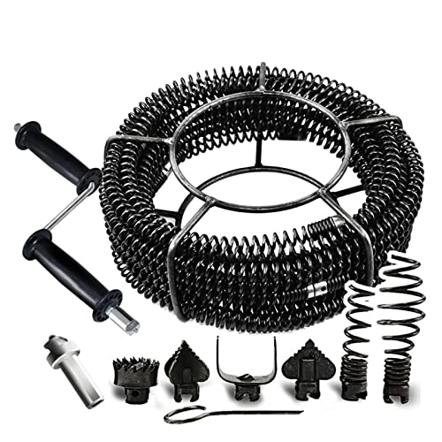 QZXCVH 12M Haushalt Abflussrohr Bagger Kanal Baggermaschine Zugfeder Set Druckfeder mit Kurbel for 40–100 mm Rohr für Profis und Heimwerker QZXCVH 12M Haushalt Abflussrohr Bagger Kanal Baggermaschine Zugfeder Set Druckfeder mit Kurbel for 40–100 mm Rohr für Profis und Heimwerker von QZXCVH