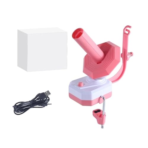 QZXCVH Wickelmaschine, Elektrischer Garnwickler, 10 oz, großer Kapazität, automatischer Garnwickler, automatisches Strickwerkzeugzubehör(Pink) von QZXCVH