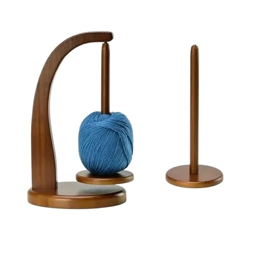 QZXCVH Wickelmaschine, Garnhalter aus Holz, Häkelgarnhalter, Spinn- und Strickwerkzeuge, rotierende magnetische Garnspule(Noir) von QZXCVH