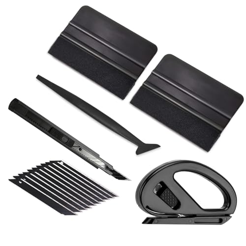 Qaestuan 15 Stück Folierungs Werkzeug, Rakel Set für Folierung, Rakel für Folie Auto mit Filzrakel Rakel, Präzisionsmesser, Cuttermesser, Ersatzklingen, für Autofolien, Lackschutzfolie, Möbelfolien Qaestuan 15 Stück Folierungs Werkzeug, Rakel Set für Folierung, Rakel für Folie Auto mit Filzrakel Rakel, Präzisionsmesser, Cuttermesser, Ersatzklingen, für Autofolien, Lackschutzfolie, Möbelfolien von Qaestuan