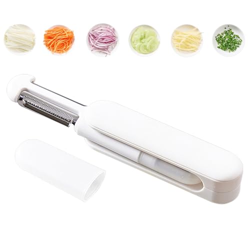 Qaestuan 3-in-1-Multifunktions-Rotationsschälmesser, Multifunktionaler Gemüseschäler, Edelstahl Obst Gemüse Sparschäler, Kann Schälen, Würfeln, Reiben und in Scheiben Schneiden, für Obst und Gemüse Qaestuan 3-in-1-Multifunktions-Rotationsschälmesser, Multifunktionaler Gemüseschäler, Edelstahl Obst Gemüse Sparschäler, Kann Schälen, Würfeln, Reiben und in Scheiben Schneiden, für Obst und Gemüse von Qaestuan