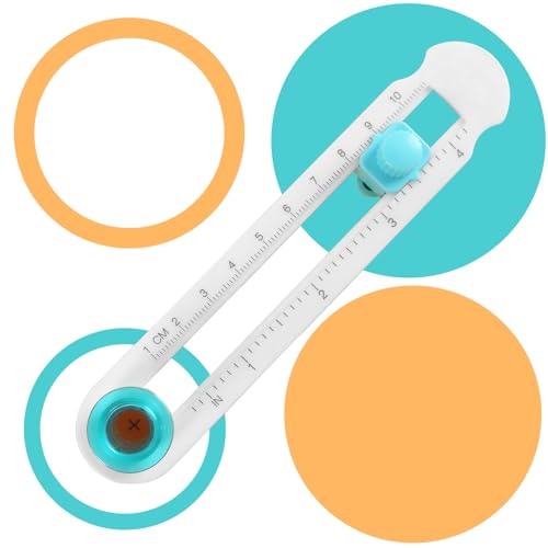 Qaestuan Kreis Papierschneider, 2-20cm Verstellbarer Rotationspapierschneider, Scrapbooking-Papierwerkzeug mit klarer Skala, Geeignet für Heimwerkerarbeiten, Büros, Kindergärten, Schulen von Qaestuan