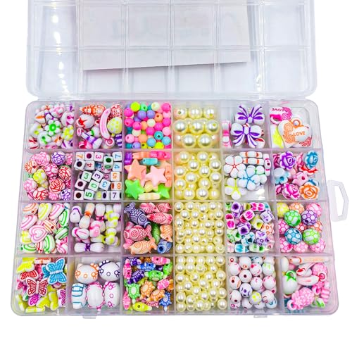 Perlen zum Auffädeln Kinder Geschenk für Mädchen Bunte Anhänger Perlen Schmuck Basteln Kunsthandwerks Set Blumen Fisch Fußball Zahlen Perlen zur Herstellung von Armbändern Halsketten Haarbändern Perlen zum Auffädeln Kinder Geschenk für Mädchen Bunte Anhänger Perlen Schmuck Basteln Kunsthandwerks Set Blumen Fisch Fußball Zahlen Perlen zur Herstellung von Armbändern Halsketten Haarbändern von Qaixwuyi