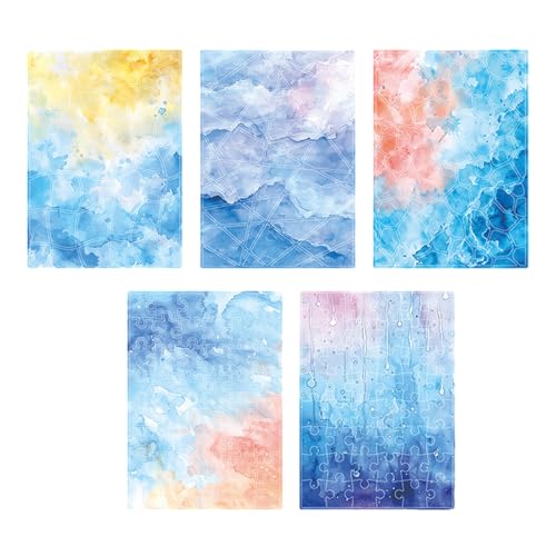 5pcs Ästhetischer Aquarellaufkleber Abnehmbarer Papieraufkleber Für Scrapbooking Journaling Telefon Foto Album Gitarrenpackung Creative Art Journal von Qaonsciug