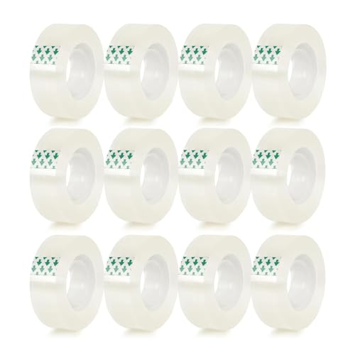 Qaonsciug 12Rolls Transparenzband Nachfüllungen Klarer Klebebandspender Nachfüllrollen Hochglänzende Geschenkbänder Für Büroschule Und Zuhause Qaonsciug 12Rolls Transparenzband Nachfüllungen Klarer Klebebandspender Nachfüllrollen Hochglänzende Geschenkbänder Für Büroschule Und Zuhause von Qaonsciug