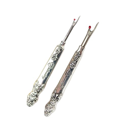 Qaonsciug 2vieces Vintage Naht Unpicker Metal Naht Unpicker Ergonomisches Fadenentferner Werkzeug Für Nadelstickstickerei Qaonsciug 2vieces Vintage Naht Unpicker Metal Naht Unpicker Ergonomisches Fadenentferner Werkzeug Für Nadelstickstickerei von Qaonsciug