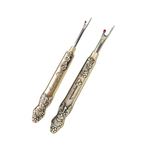 Qaonsciug 2vieces Vintage Naht Unpicker Metal Naht Unpicker Ergonomisches Fadenentferner Werkzeug Für Nadelstickstickerei Qaonsciug 2vieces Vintage Naht Unpicker Metal Naht Unpicker Ergonomisches Fadenentferner Werkzeug Für Nadelstickstickerei von Qaonsciug