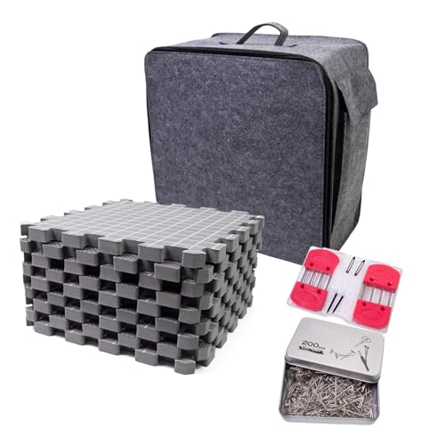Qaonsciug 32x32 cm Strickblockierungsmatte Set Mit 8 Strick Blockierkämmen 200 T Pin Und 2 Nähnadel Für Square Making Qaonsciug 32x32 cm Strickblockierungsmatte Set Mit 8 Strick Blockierkämmen 200 T Pin Und 2 Nähnadel Für Square Making von Qaonsciug