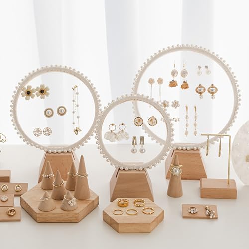 Weiße Spitzenperlen Ohrringe Display Lagerregal Für Kommode Tischplatten Haushalt Schmuckhalter Juwelier Ausstellung Werkzeug Schmuck Ausstellung Ständer von Qaonsciug