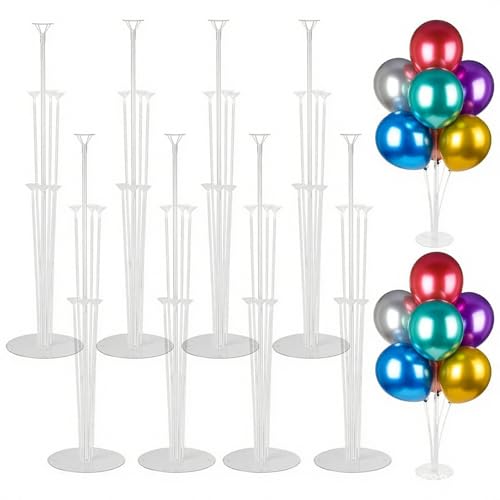 Ballonständer für Luftballons, Luftballon Ständer, Ballonbogen, Wiederverwendbare, Ballon Stand Set,Luftballons Hochzeit, für Weihnachten Party Geburtstag Hochzeits Dekoration (8 SET) von Qawner