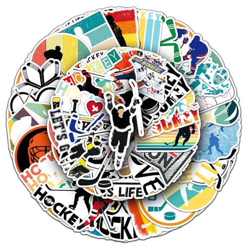 Eishockey-Sport-Aufkleber für Jungen, Mädchen, Teenager, Erwachsene, wasserdichte Vinyl-Aufkleber für Handy, Laptop, Flaschen, Wasserflasche, Gepäck, Tasse, Fahrrad, Notizbuch, Sammelalbum, trendige Eishockey-Sport-Aufkleber für Jungen, Mädchen, Teenager, Erwachsene, wasserdichte Vinyl-Aufkleber für Handy, Laptop, Flaschen, Wasserflasche, Gepäck, Tasse, Fahrrad, Notizbuch, Sammelalbum, trendige von Qaxrocyn