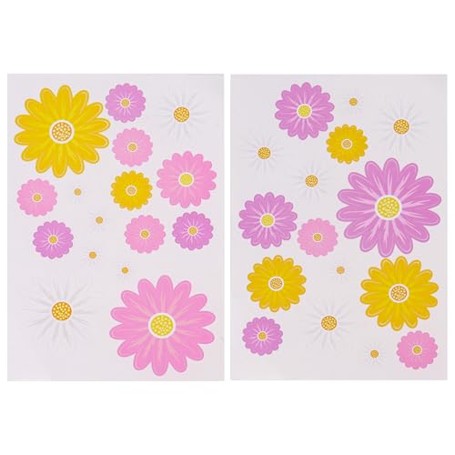 2 Blätter Blumenaufkleber, Fahrrad Aufkleber Mädchen Blumen Fahrradaufkleber Wasserfeste Sticker für Fahrrad Roller Laptop von Qaziuy