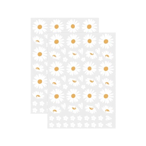 2 Stück Blumen Fahrrad Aufkleber Prilblumen Aufkleber Autoaufkleber Blumen Mädchen Blumen Sticker Fahrradaufkleber für Auto, Fahrrad, Koffer, Laptop, Handy, Bobbycar, Roller von Qaziuy