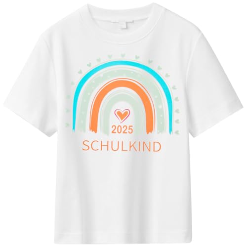 6 Stück Bügelbilder Schulkind 2025 Bügelbilder zum Schulanfang Niedlich Regenbogen Patches zum Aufbügeln für Schuleinführung Schulanfang Einschulung Jungs Bilder zum Aufbügeln von Qaziuy