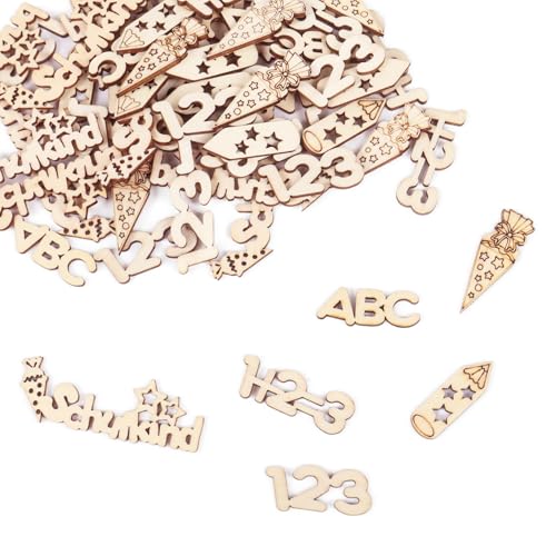 60 Stück Einschulung Deko Schulkind Konfetti Holz Streudeko Schulanfang Junge Mädchen Einschulung Tischdeko Holz für Schuleinführung, Schulanfang, Einschulungsfeier Deko 60 Stück Einschulung Deko Schulkind Konfetti Holz Streudeko Schulanfang Junge Mädchen Einschulung Tischdeko Holz für Schuleinführung, Schulanfang, Einschulungsfeier Deko von Qaziuy