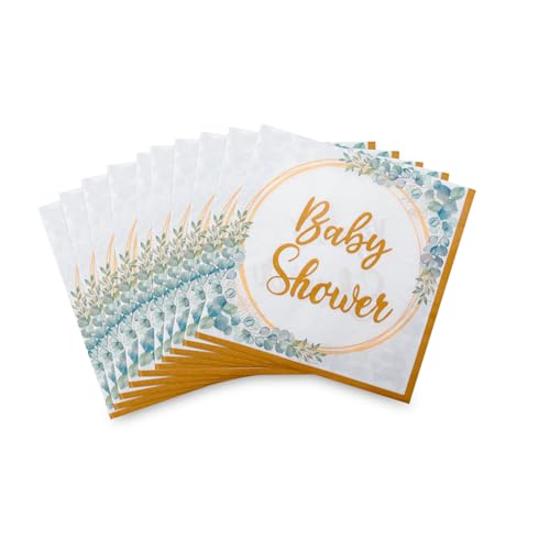 Babyparty-Servietten, 20 Stück, grüner Eukalyptus, neutral, für Jungen, Mädchen, Babyparty-Servietten für Babyparty, Geschlechtsoffenbarung, Party-Dekorationen Babyparty-Servietten, 20 Stück, grüner Eukalyptus, neutral, für Jungen, Mädchen, Babyparty-Servietten für Babyparty, Geschlechtsoffenbarung, Party-Dekorationen von Qaziuy